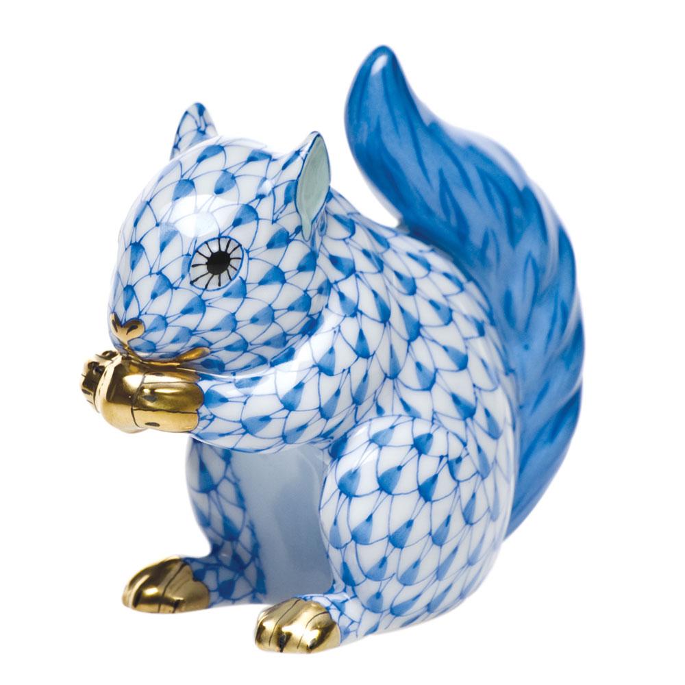 Handmade Herend Porcelain Baby Squirrel Figurine for Collectors