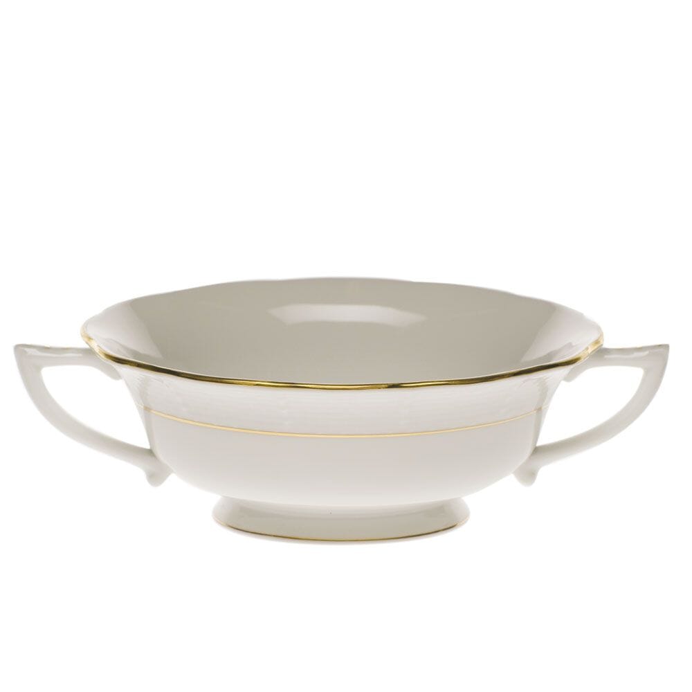 Exquisite Herend Cream Soup Cup with Golden Edge (8 OZ)