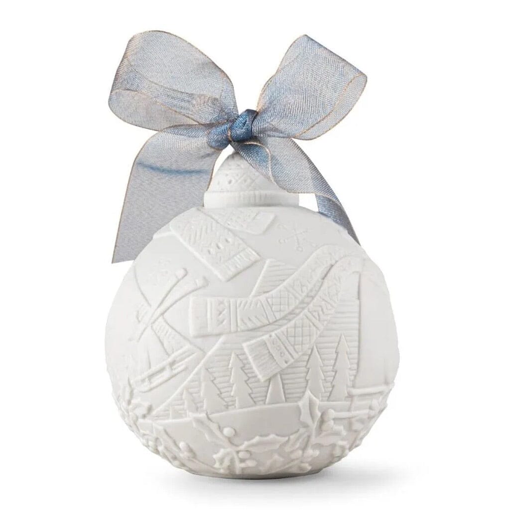 Exquisite 2024 Handmade Lladro Porcelain Ball Christmas Ornament