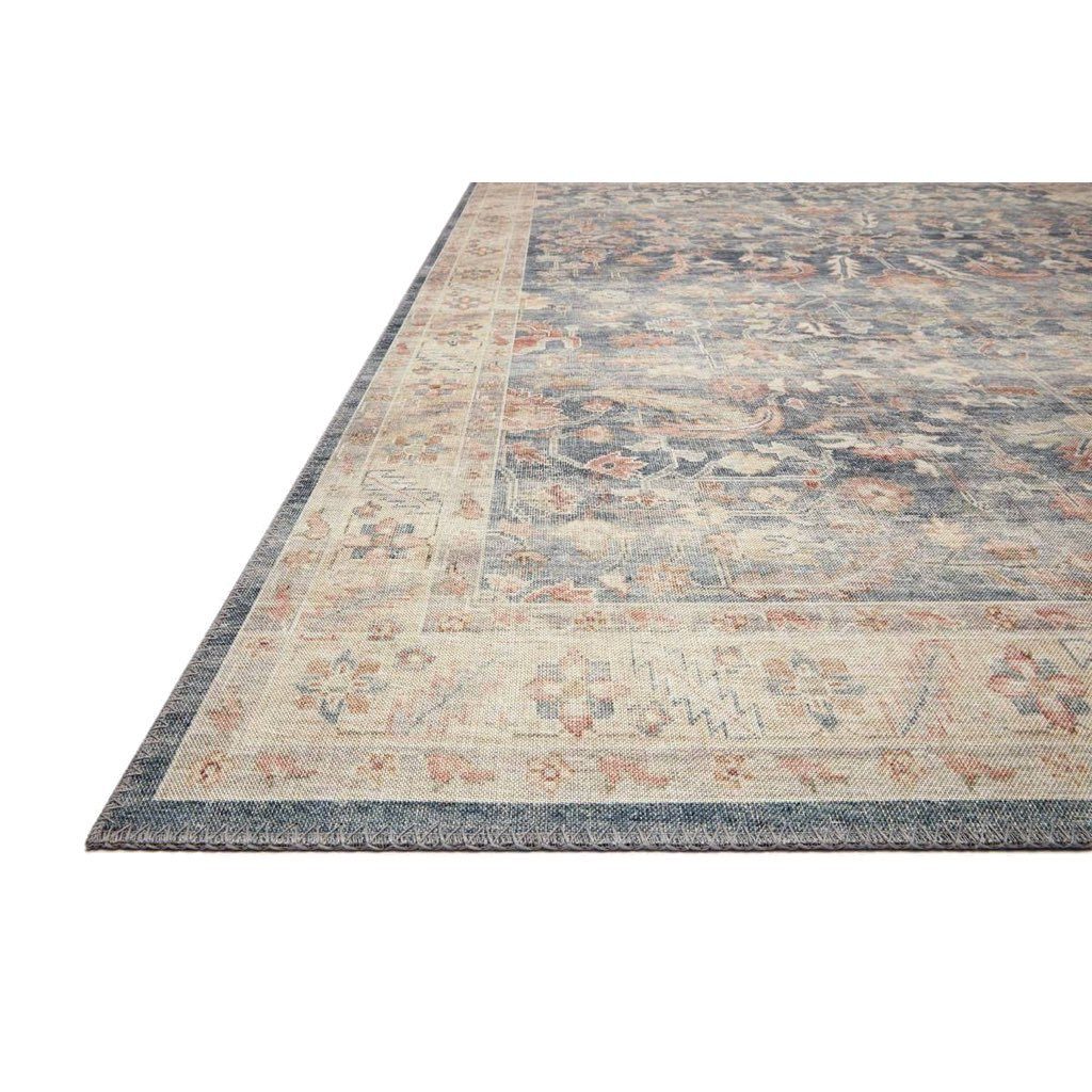 Loloi II Hathaway HTH 02 Distressed Vintage Denim/Multi Polyester Area Rug