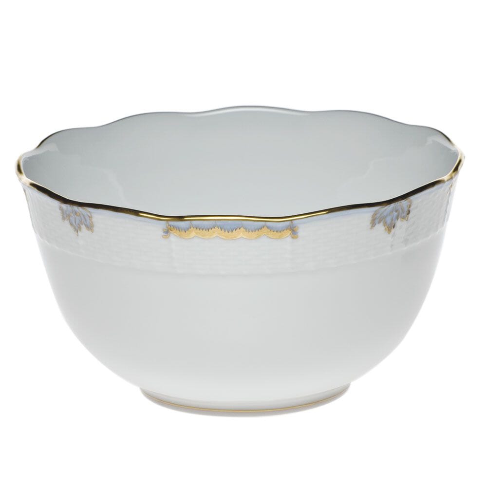 Herend Porcelain Round Dining Bowl with Princess Victoria Pattern
