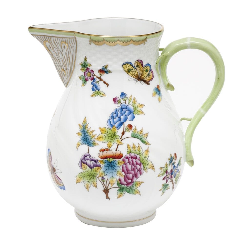 Exquisite Herend Porcelain Queen Victoria Patterned Beverage Pitcher