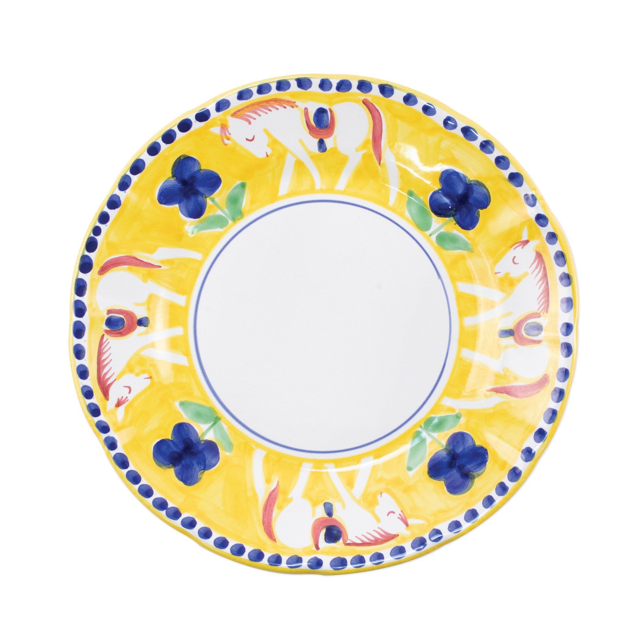 Vietri Campagna Cavallo Hand - painted Dinner Plate for Dining Use