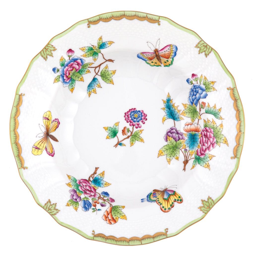 Herend Queen Victoria Pattern Rim Soup Plate - A Fine Dining Porcelain Dish