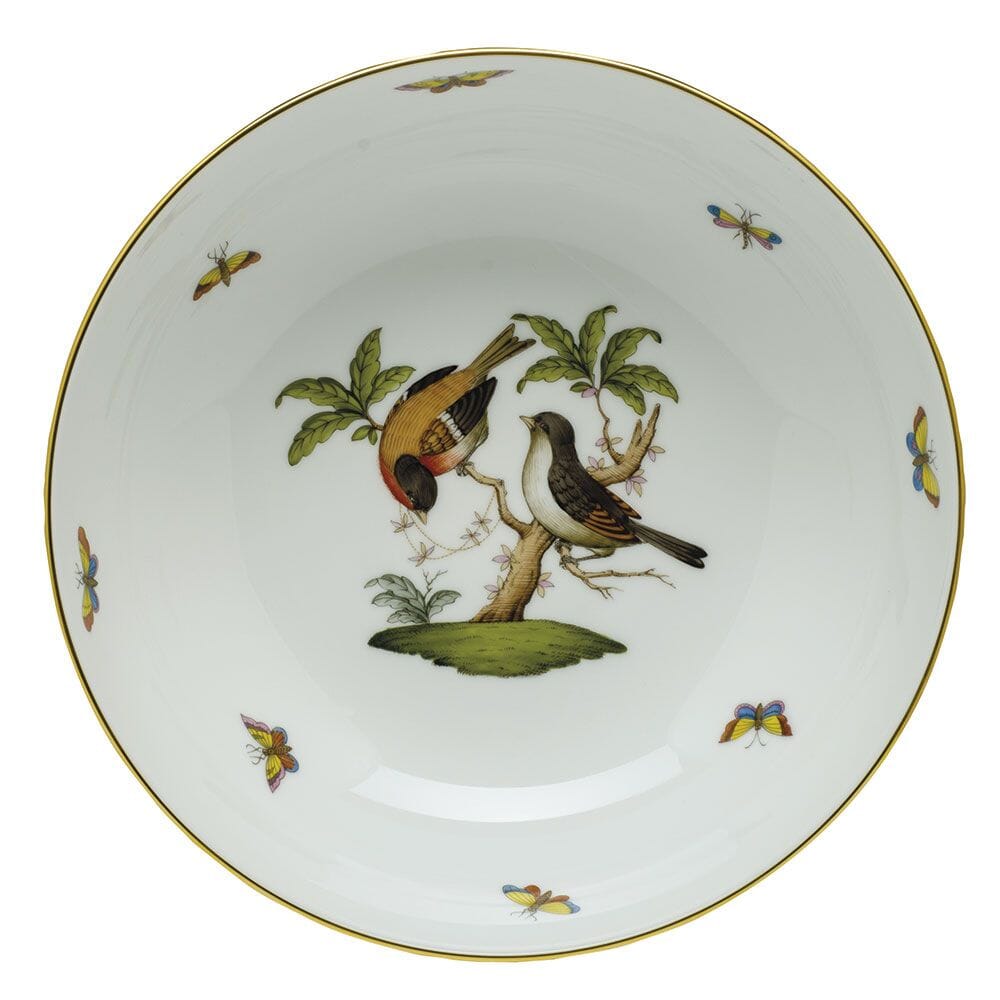 Medium-sized Herend Rothschild Bird Bowl with 24K Gold Accents