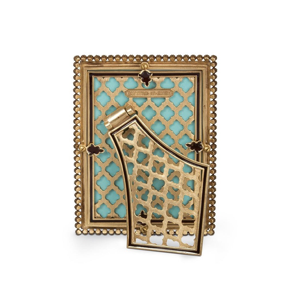 Jay Strongwater Lorraine 4 x 6 Safari Frame with 14K Gold Finish
