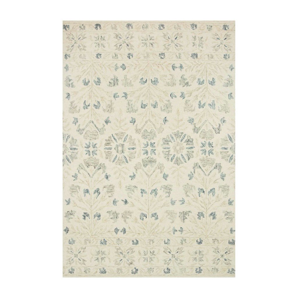 Loloi Norabel NOR 02 Soft Ivory and Grey Hand-Hooked Area Rug