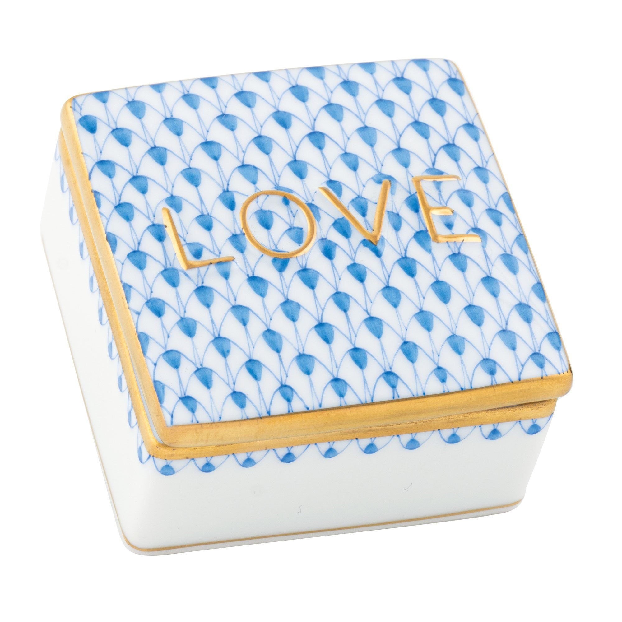 Exquisite Handmade Herend Love Box - A Fine Piece of Hand - painted Porcelain