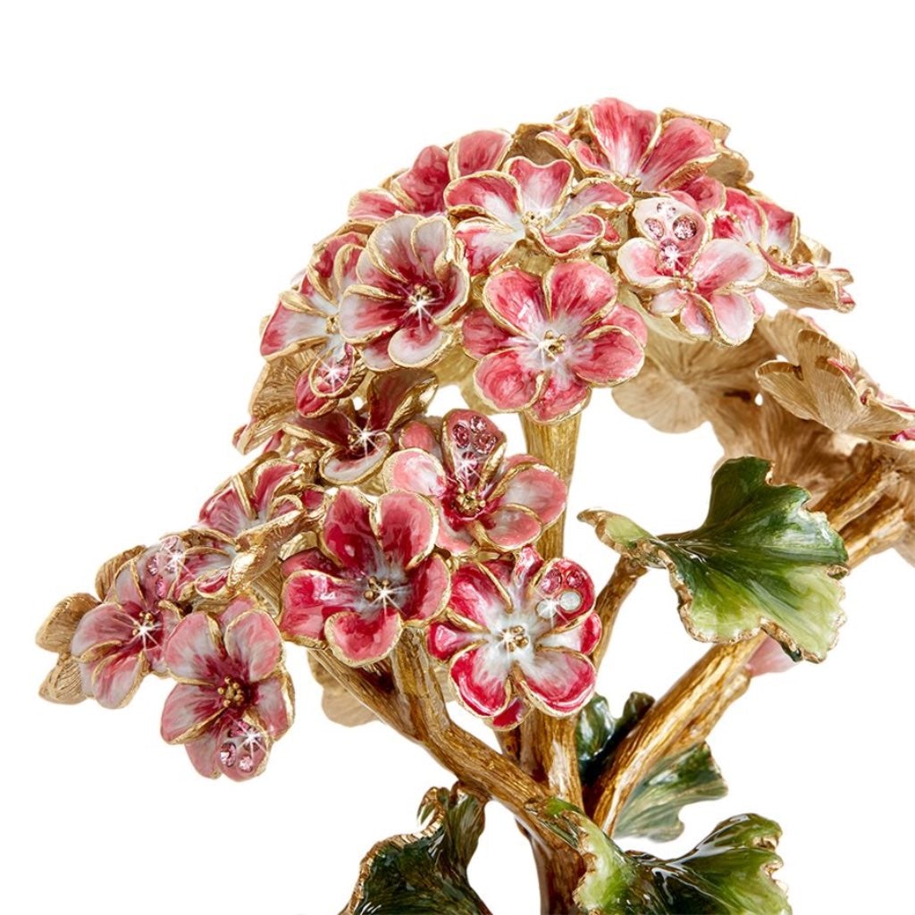 Jay Strongwater Decorative Thea Geranium Flower Ornament