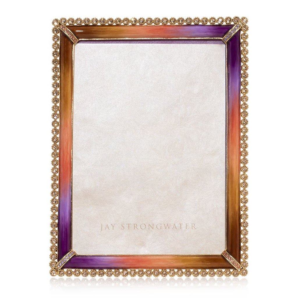 Jay Strongwater Autumn 5 x 7 Lucas Frame with Stunning Copper - Violet Ombre and Gold Finish