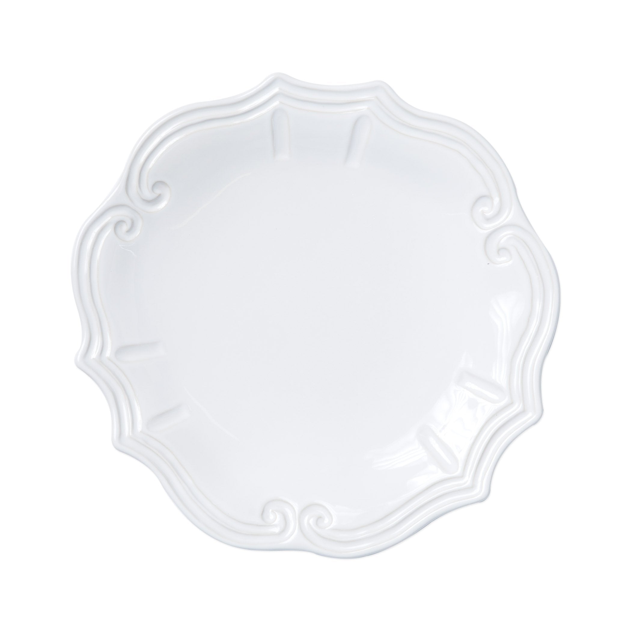Vietri Incanto Stone Baroque Style Italian Hand - crafted Dinner Plate for Dining