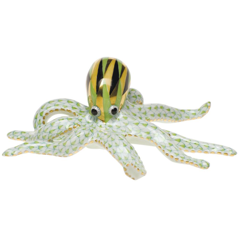 Exquisite Handmade Herend Octopus Porcelain Figurine