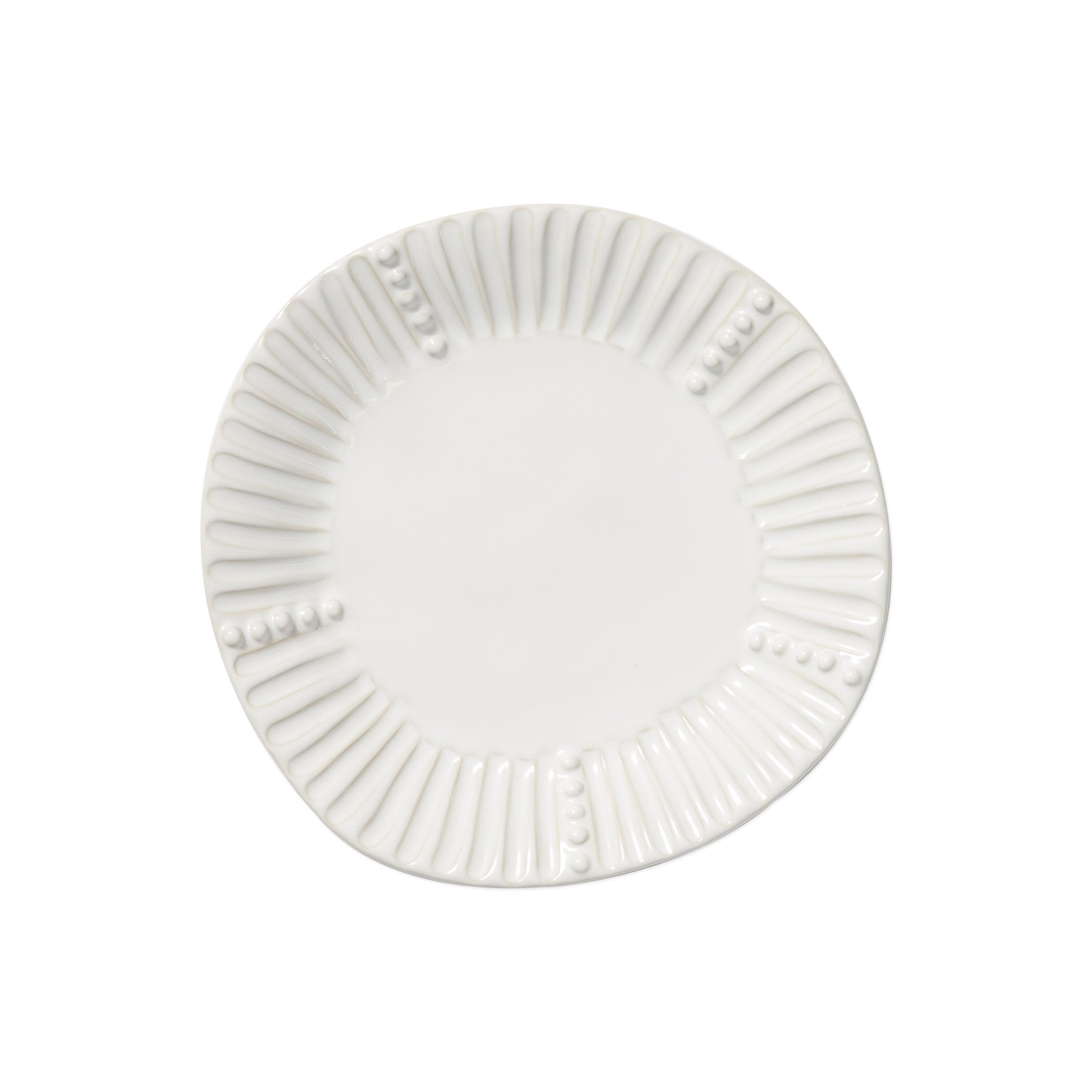 Vietri Handcrafted Italian Stone Stripe Salad Plate, 8.25' Diameter