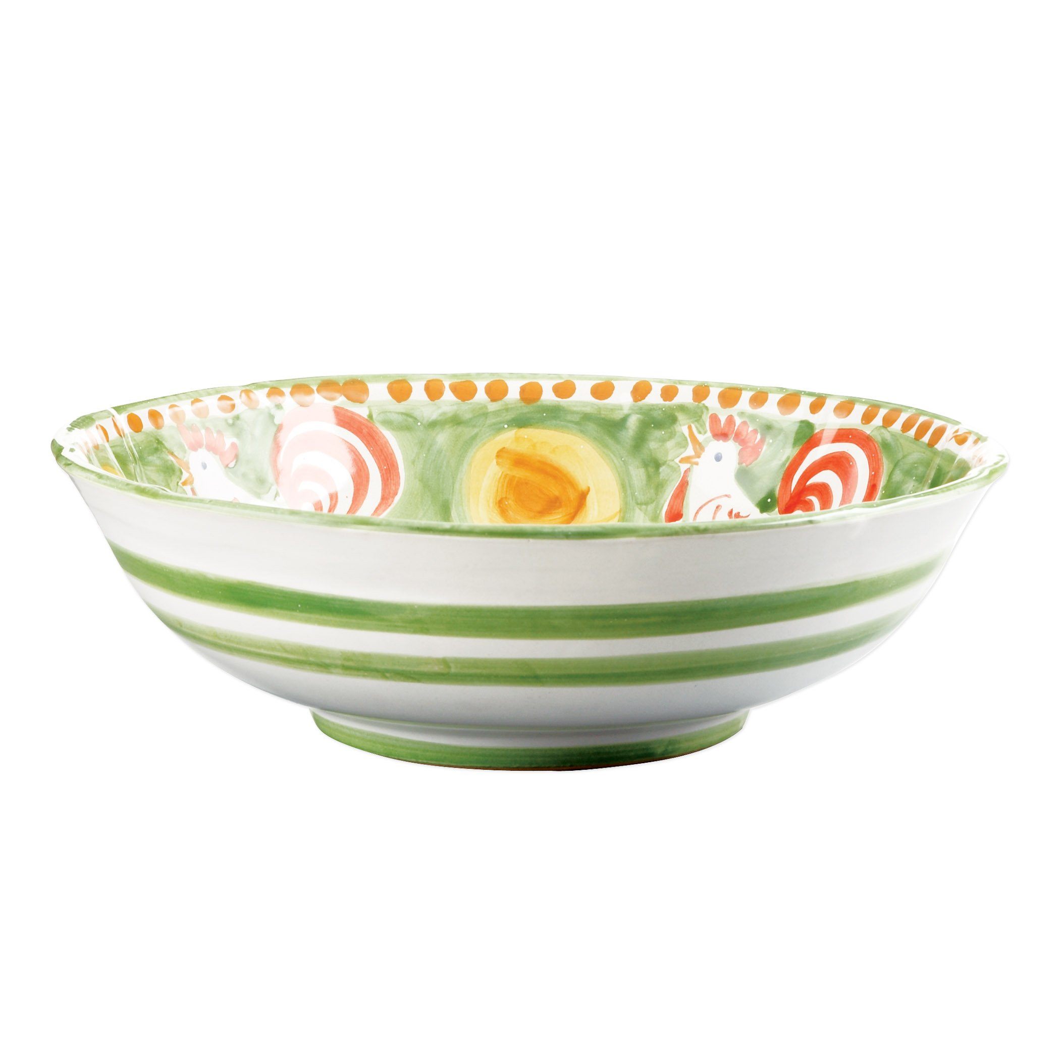 Large-sized Vietri Campagna Gallina Serving Bowl for Dining