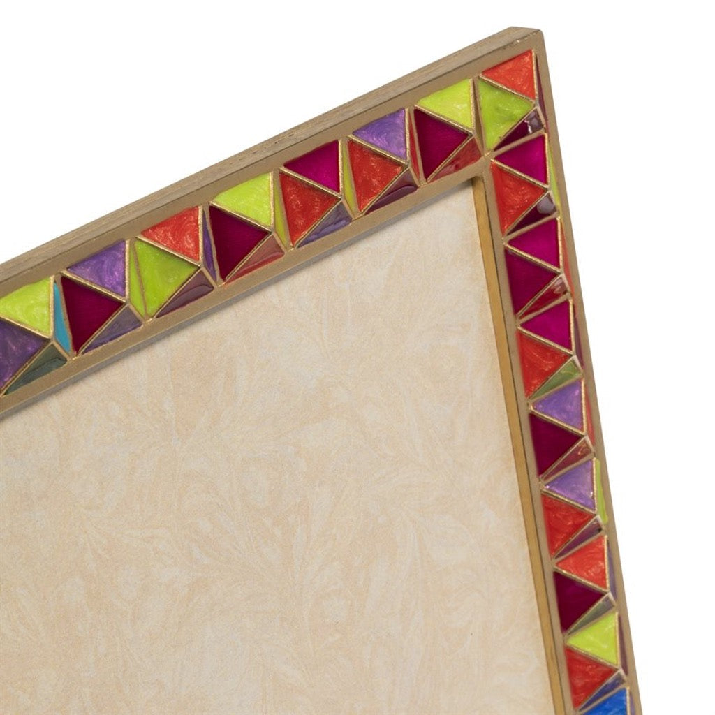Jay Strongwater 8 x 10 Rainbow Vertex Pyramid Picture Frame
