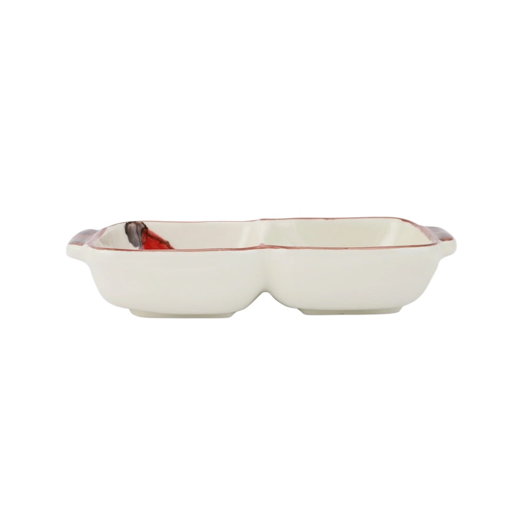 Vietri Handmade Old St. Nick Two - Part Serving Dish