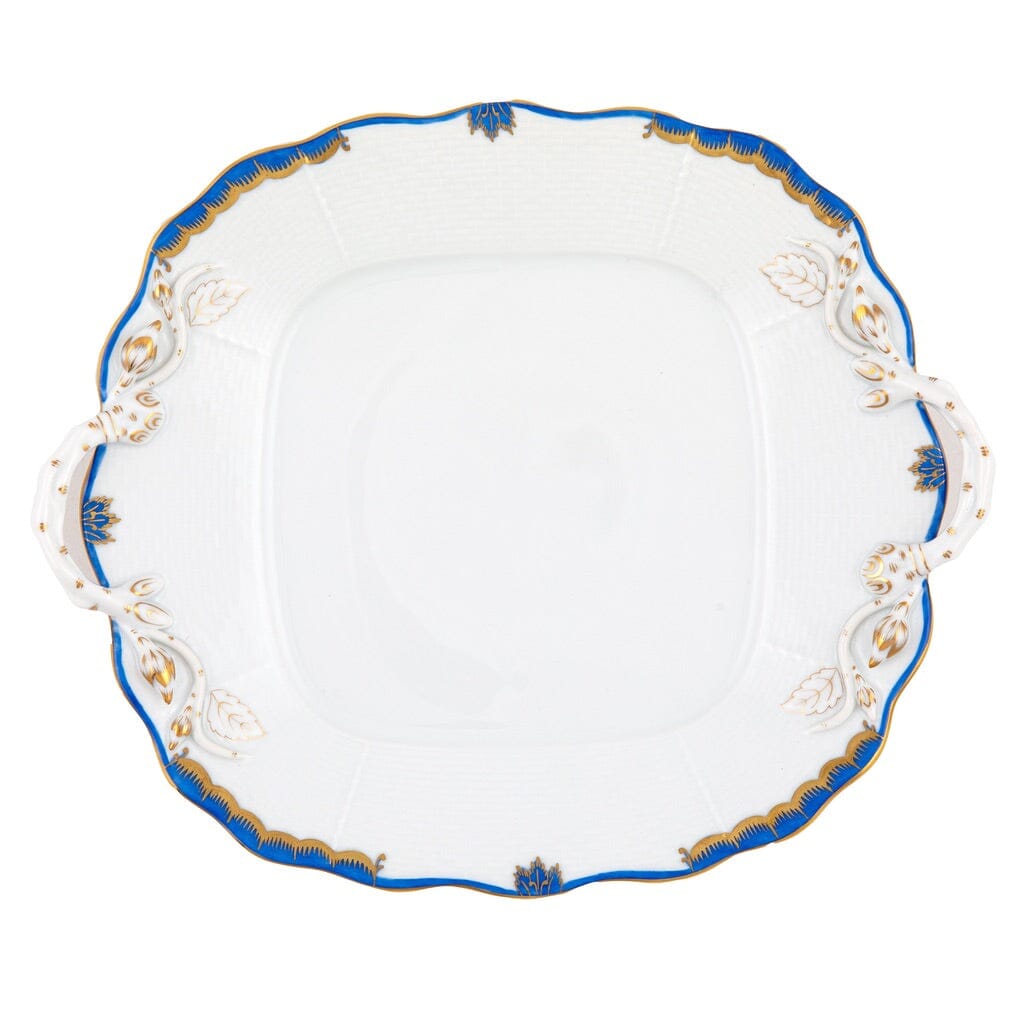 Herend Princess Victoria Square Cake Plate With Handles