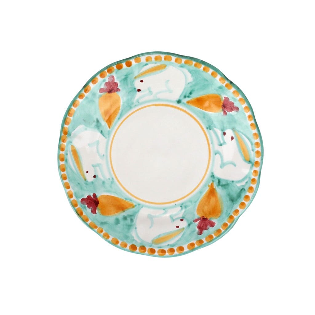 Vietri Italian Handmade Campagna Coniglio Design Salad Plate for Dining