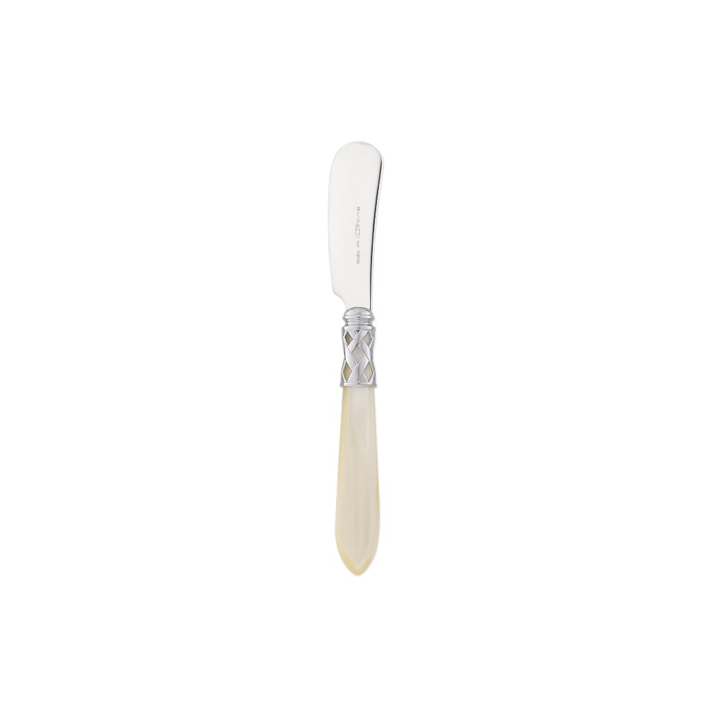 Vietri Aladdin Brilliant Small Stainless Steel Food Spreader for a Sophisticated Dining Experience