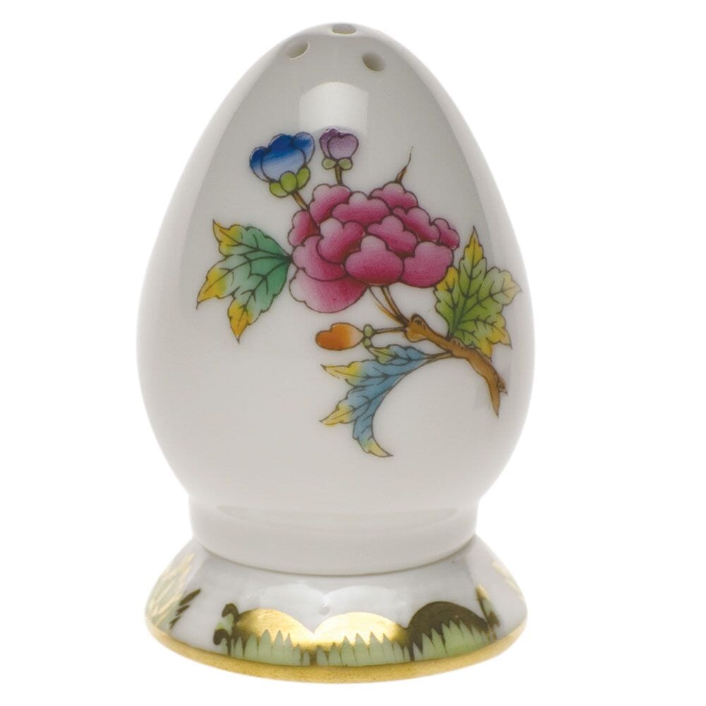 Herend Multi - Hole Salt Shaker with Queen Victoria Hand - Painted Design