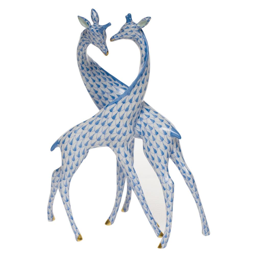 Herend Handmade Pair of Giraffe Porcelain Figurines