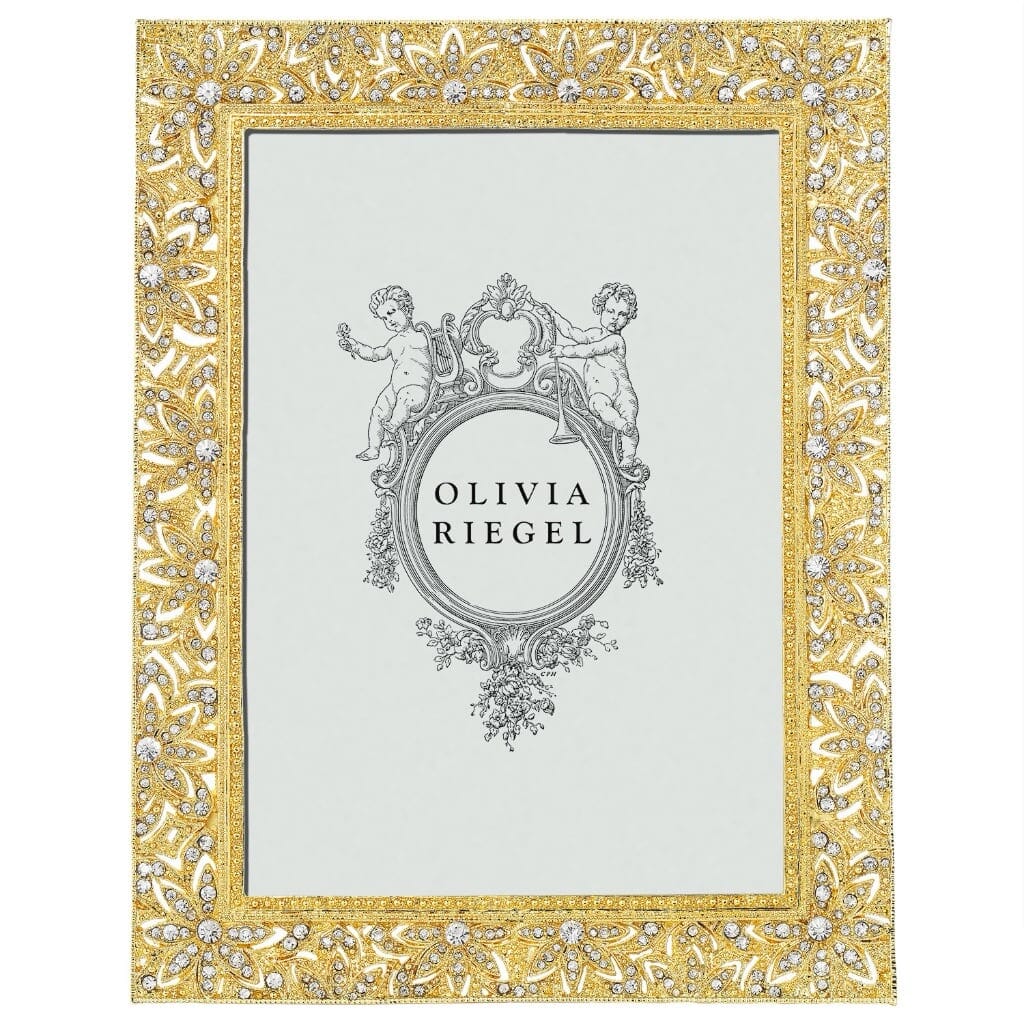 Luxurious Olivia Riegel Gold-Plated Windsor Style 5 x 7 Picture Frame for Displaying Precious Memories