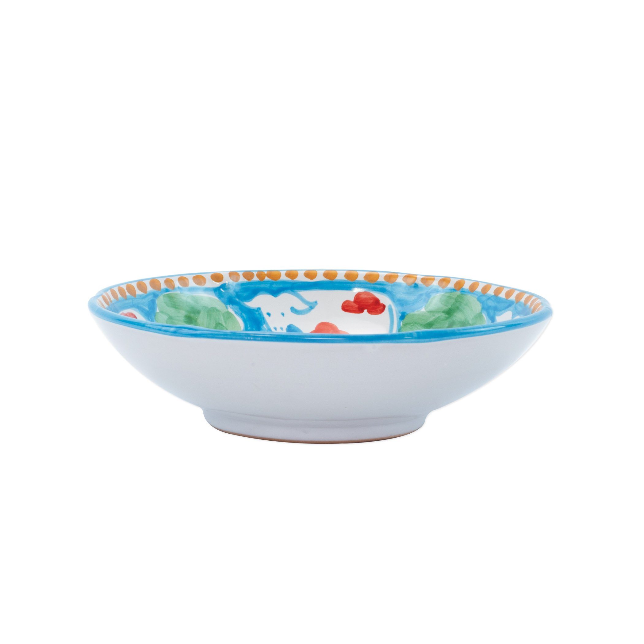 Vietri Italian Handmade Campagna Mucca Style Coupe-shaped Pasta Bowl
