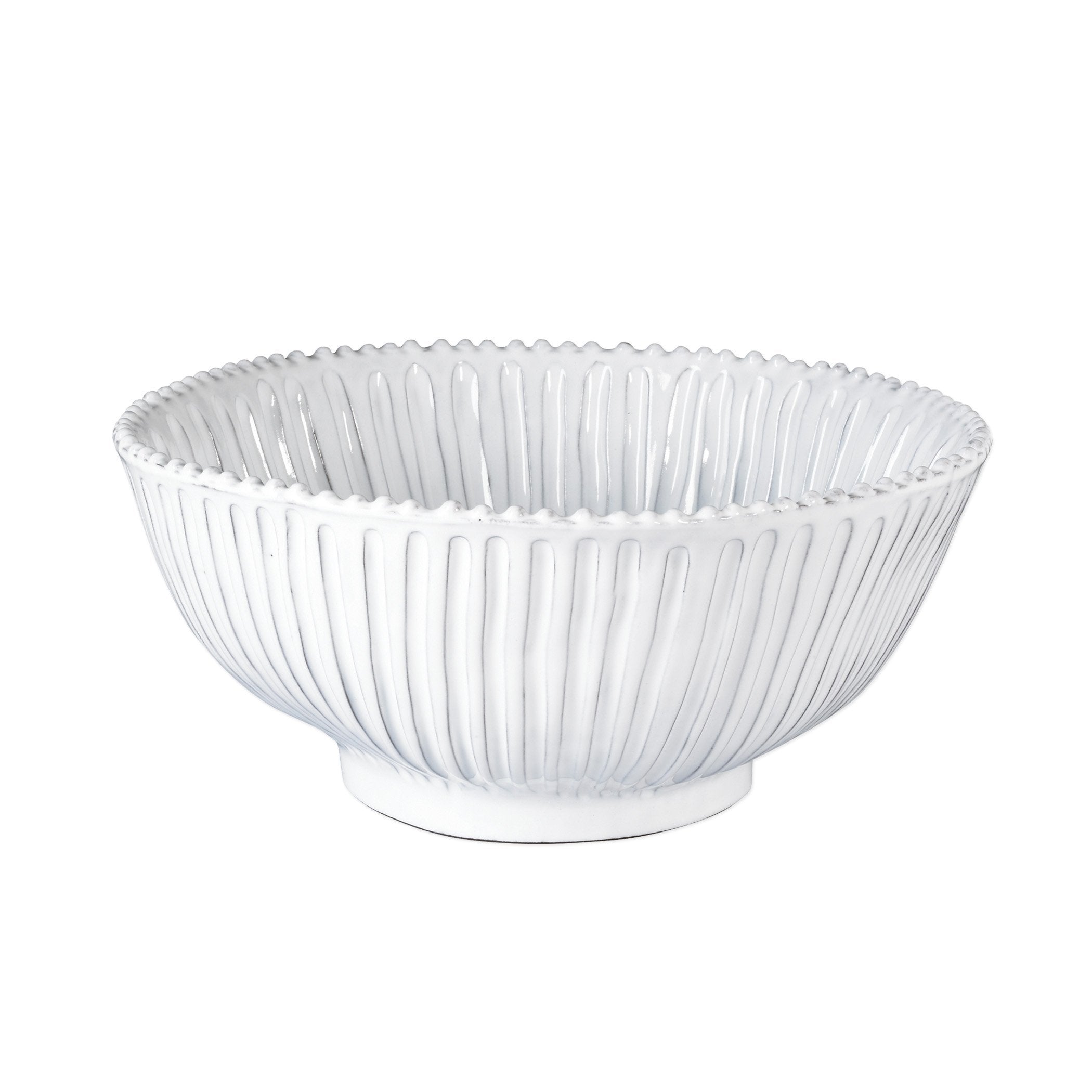Large Handcrafted Vietri Incanto Stripe Serving Bowl Inspired by Italian Art