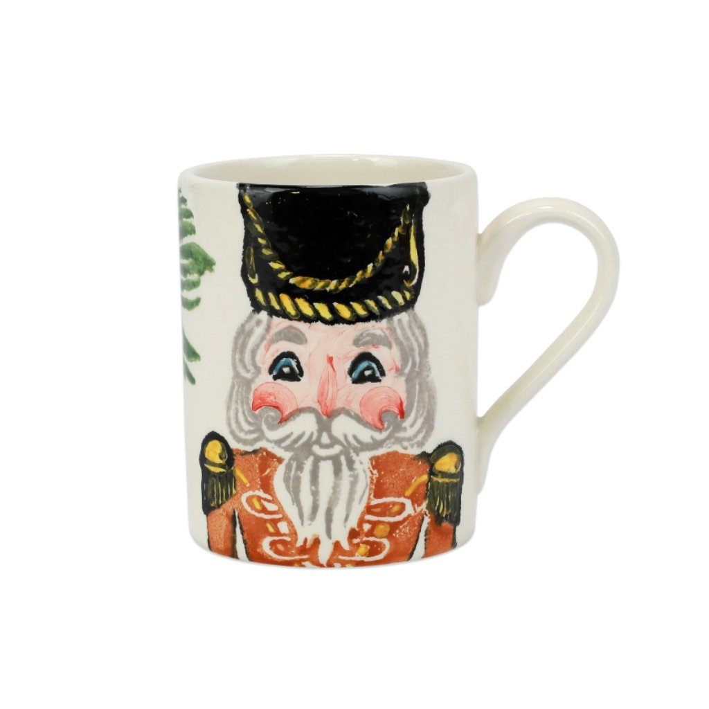 Hand - painted Gold Nutcrackers Mug from Vietri, Italy