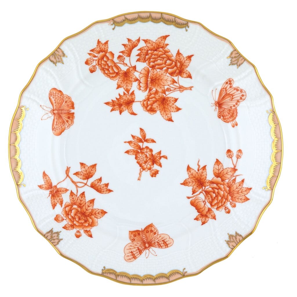 Herend Fortuna 10.5-Inch Dinner Plate with 24K Gold Accents