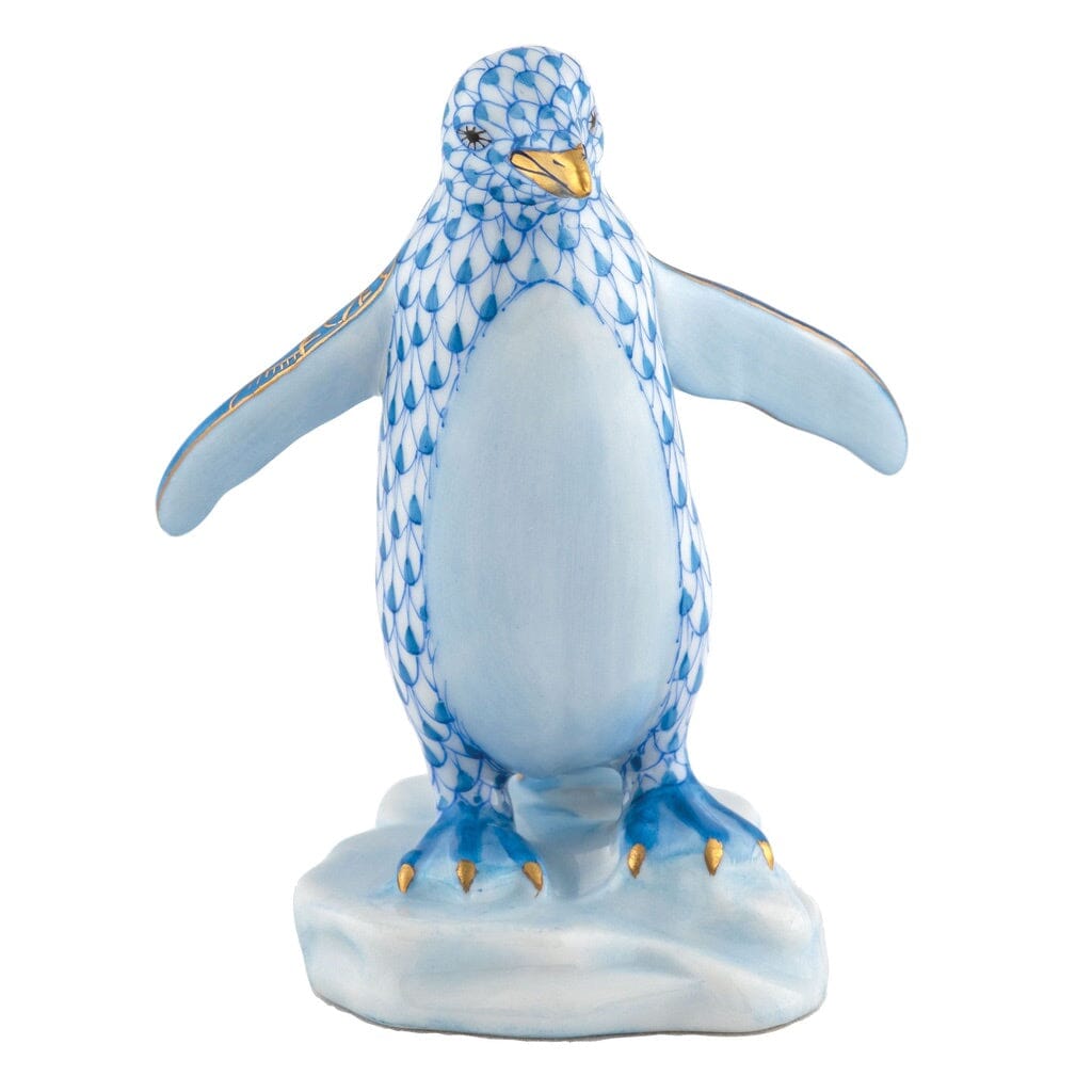 Hand - painted Hungarian Herend Waddling Penguin Porcelain Figurine