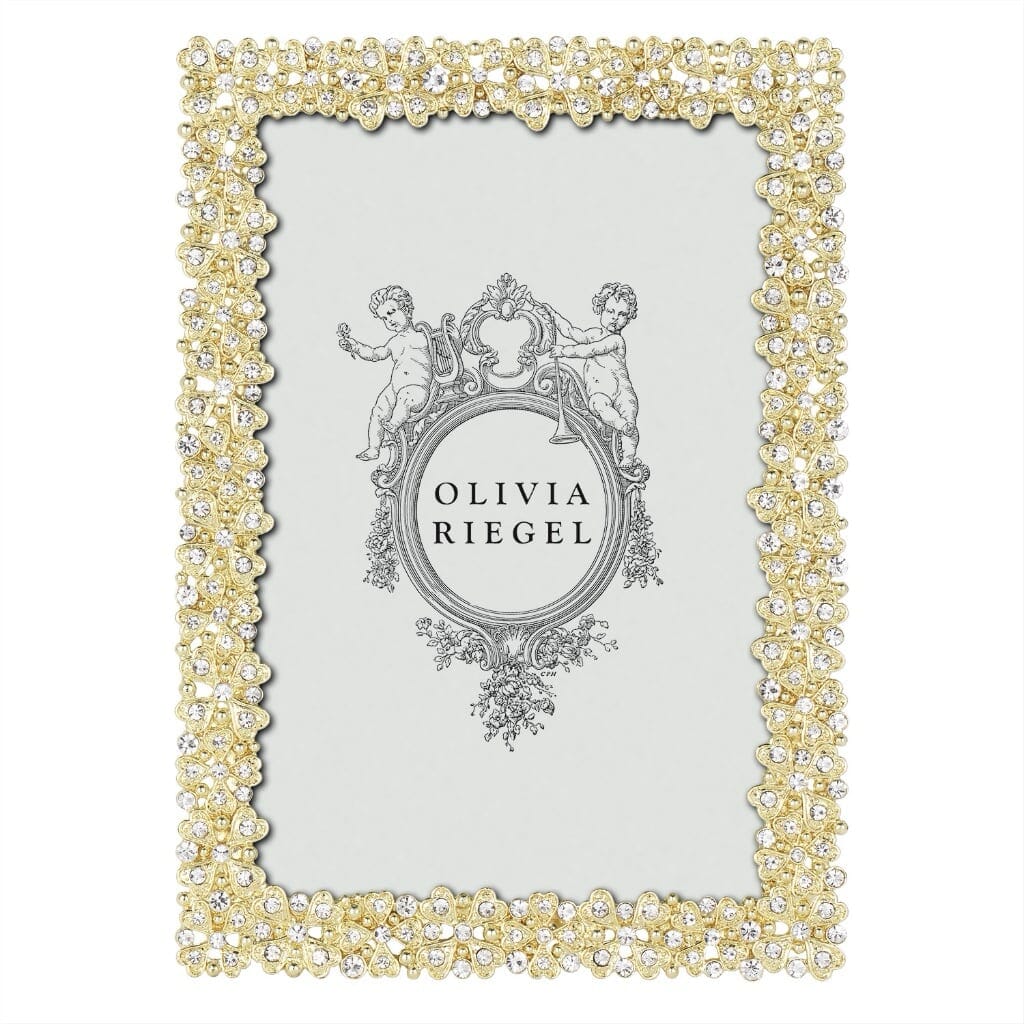 Luxurious Olivia Riegel Gold-Plated Evie Picture Frame for 4 x 6 Photos