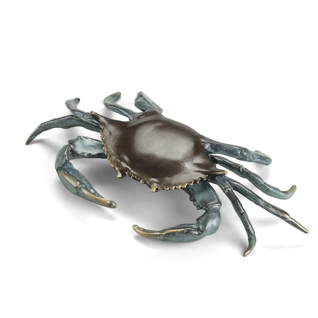 Large Handmade Aluminum Bluepoint Crab Sculpture from SPI Gallery