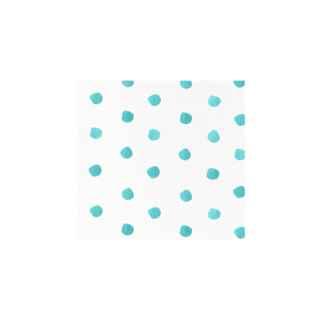 Vietri Aqua Dot Cocktail Papersoft Napkins - Soft and Absorbent Party Napkins