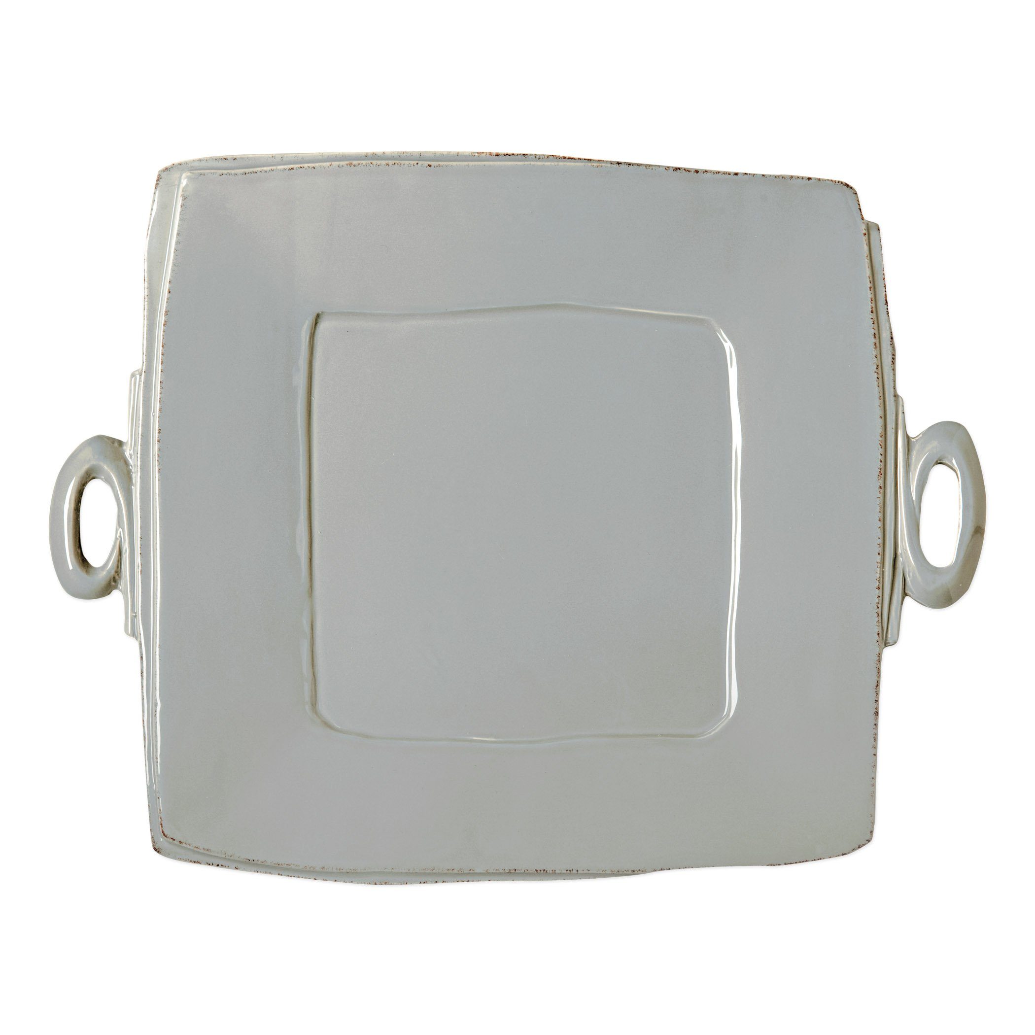 Vietri Artisanal Handled Square Platter Inspired by Italian Cheesemaking Tradition