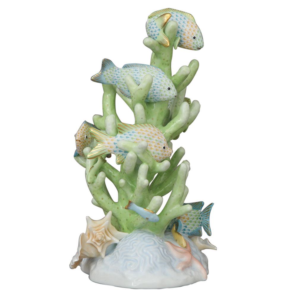 Limited Edition Herend Hand - Painted Porcelain Tropical Reef Figurine for Collectors