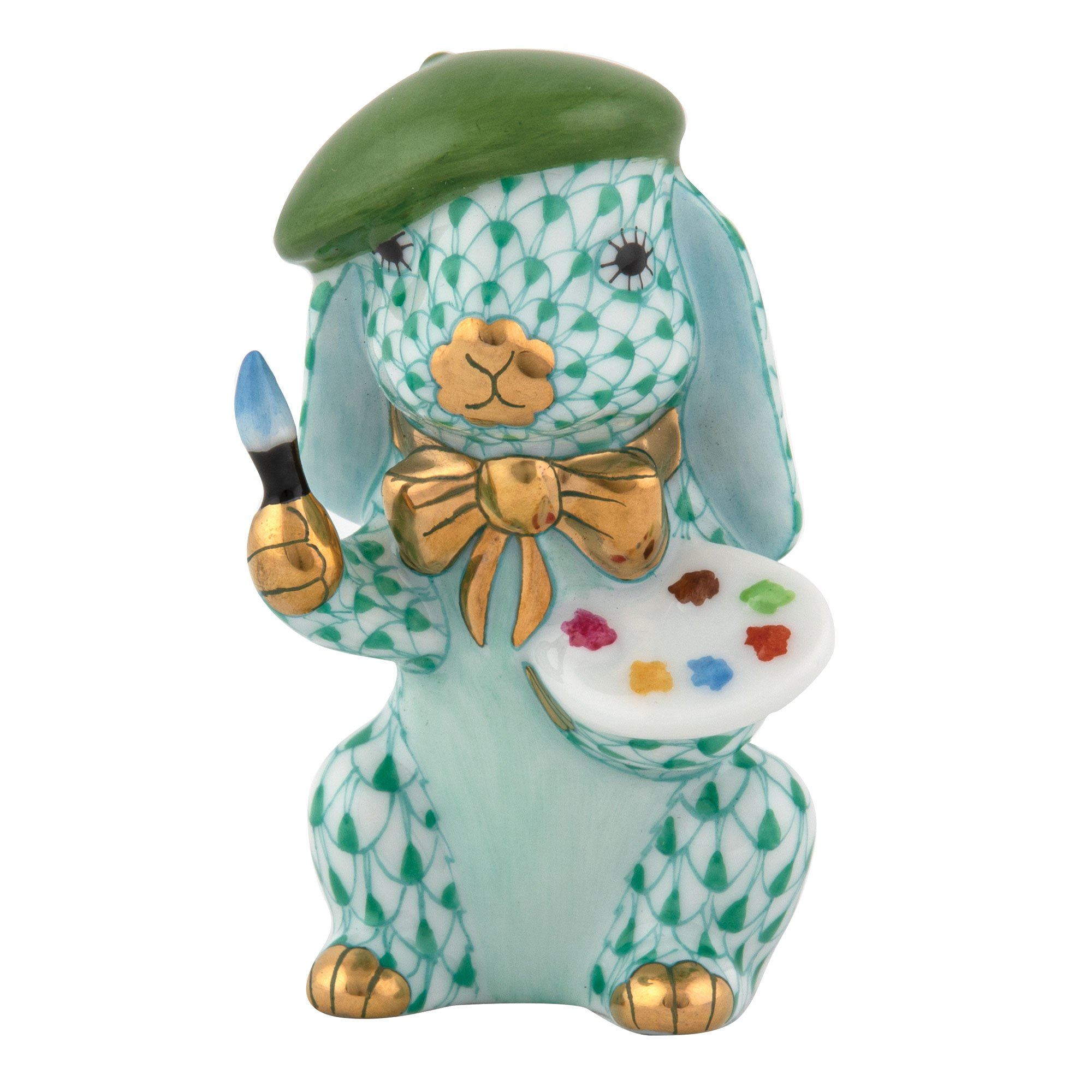 Exquisite Hand - painted Herend Bunny Figurine for Collectors