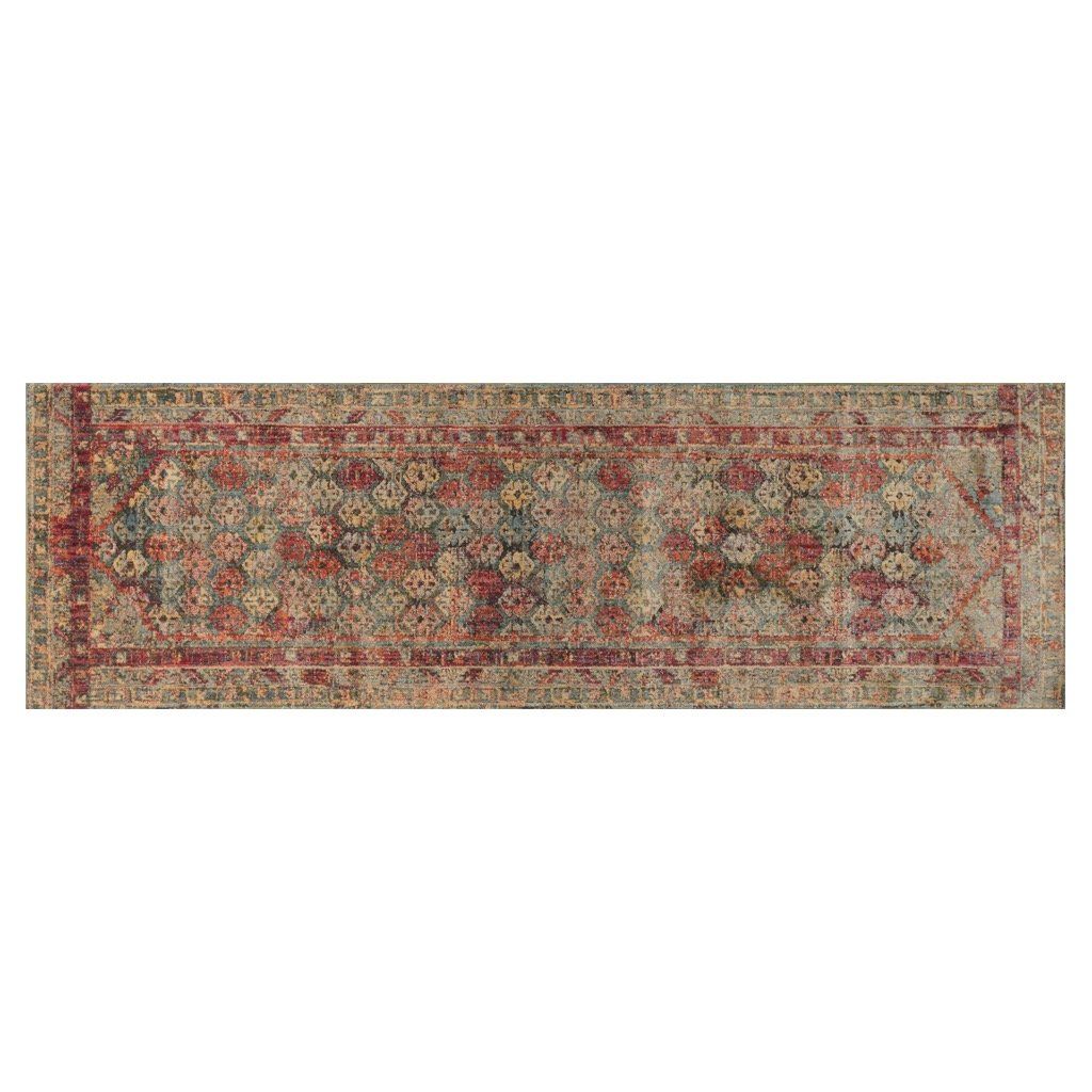 Loloi Javari JV 03 Area Rug in Slate Berry Color with Distressed Look