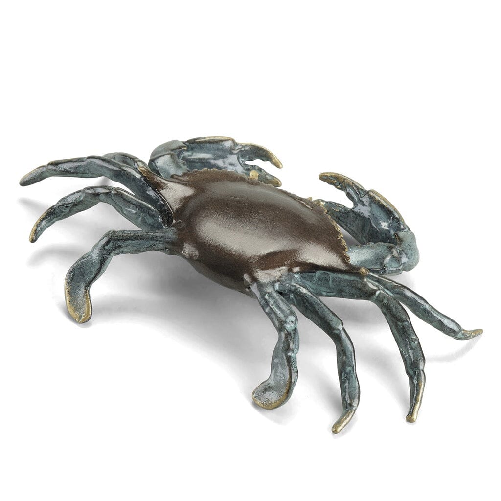Large Handmade Aluminum Bluepoint Crab Sculpture from SPI Gallery