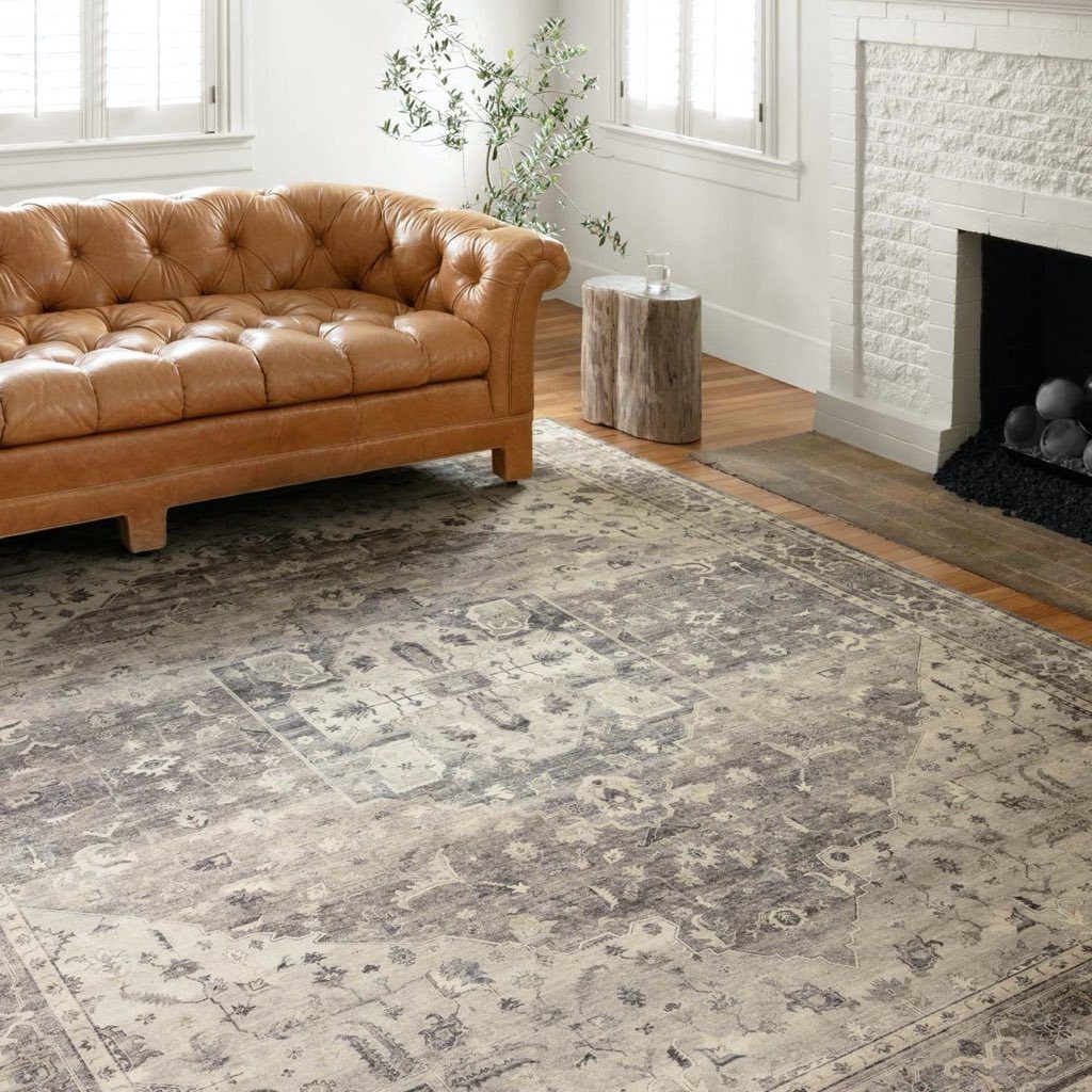 Loloi II Hathaway HTH 05 Steel & Ivory Affordable Polyester Area Rug