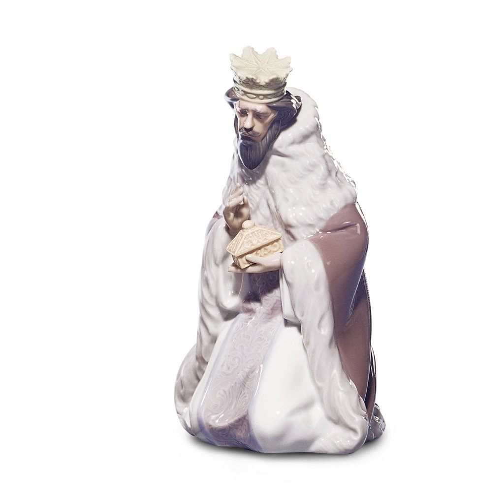Exquisite Handmade Lladro Porcelain Figurine of King Gaspar