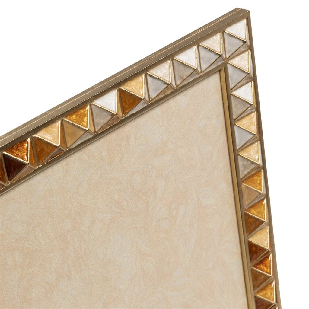 Jay Strongwater Vertex Pyramid Picture Frame - 8 x 10 Size with Topaz Hues