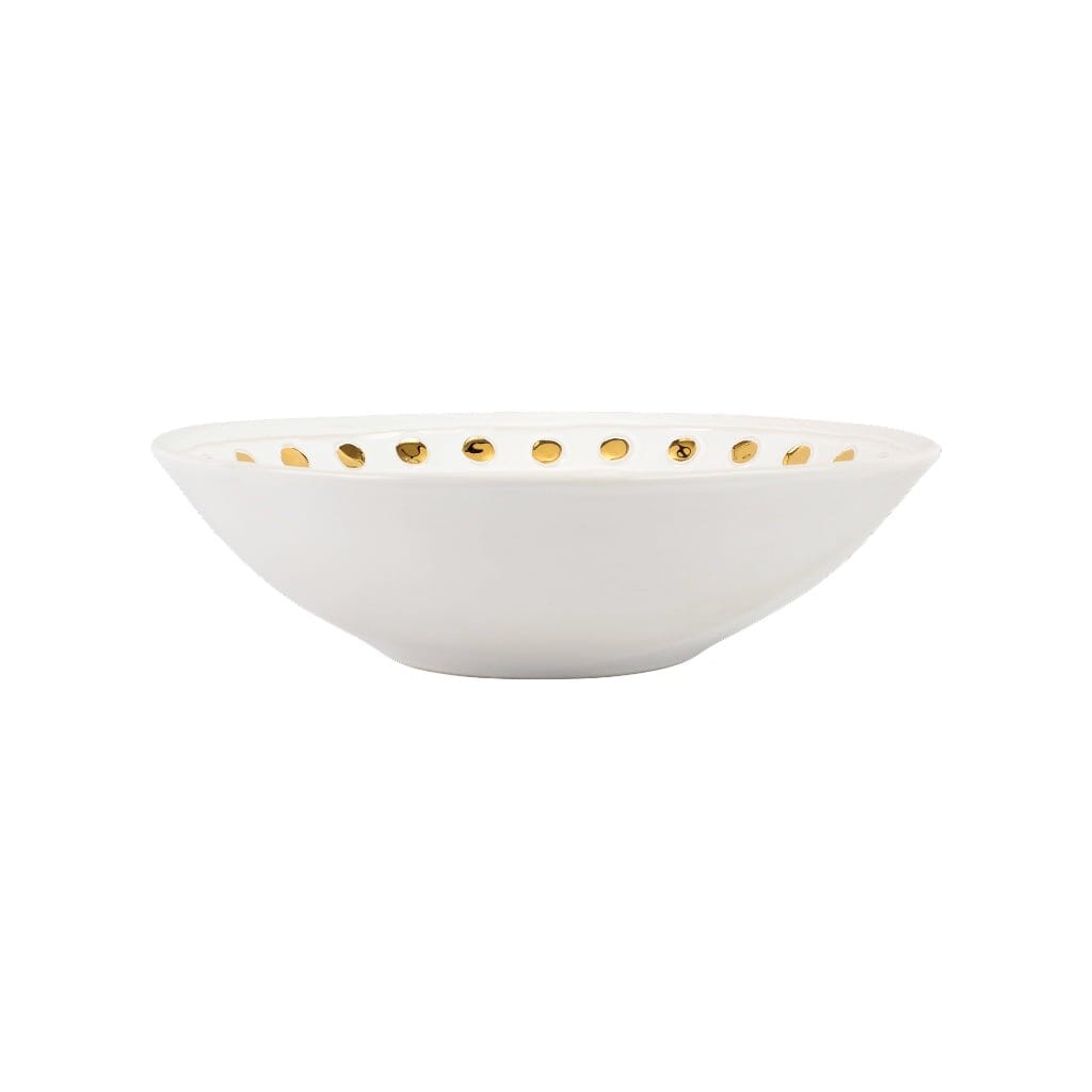 Vietri Medium-Sized Medici Gold Serving Bowl for Various Dishes