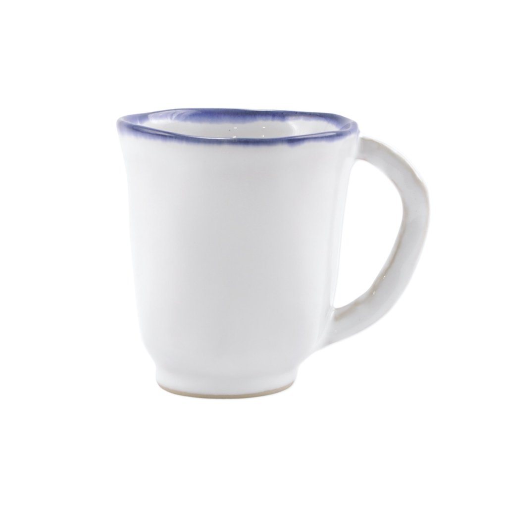 Vietri Handmade Italian Stoneware Aurora Edge Coffee Mug