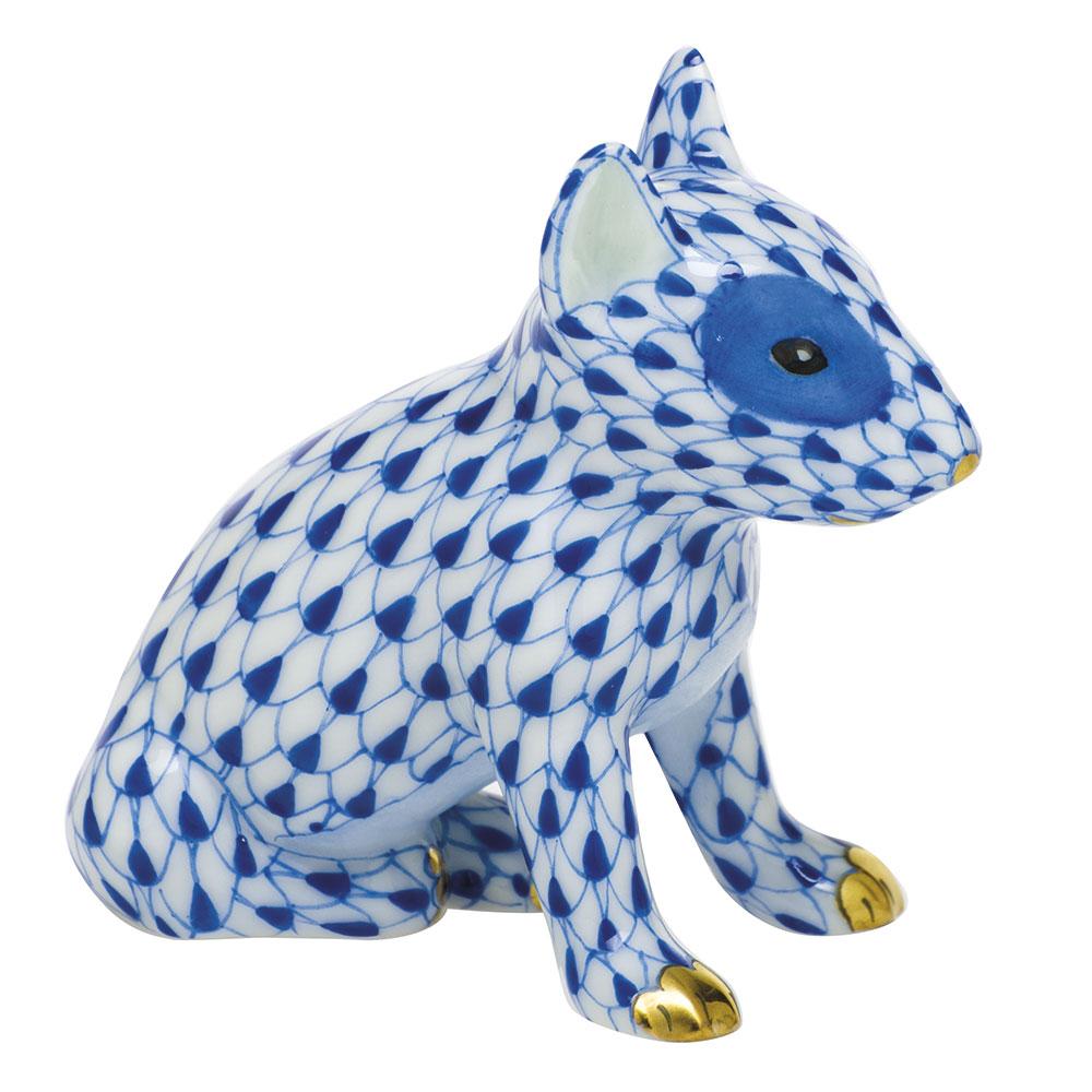 Exquisite Handmade Herend English Bull Terrier Puppy Porcelain Figurine for Collectors