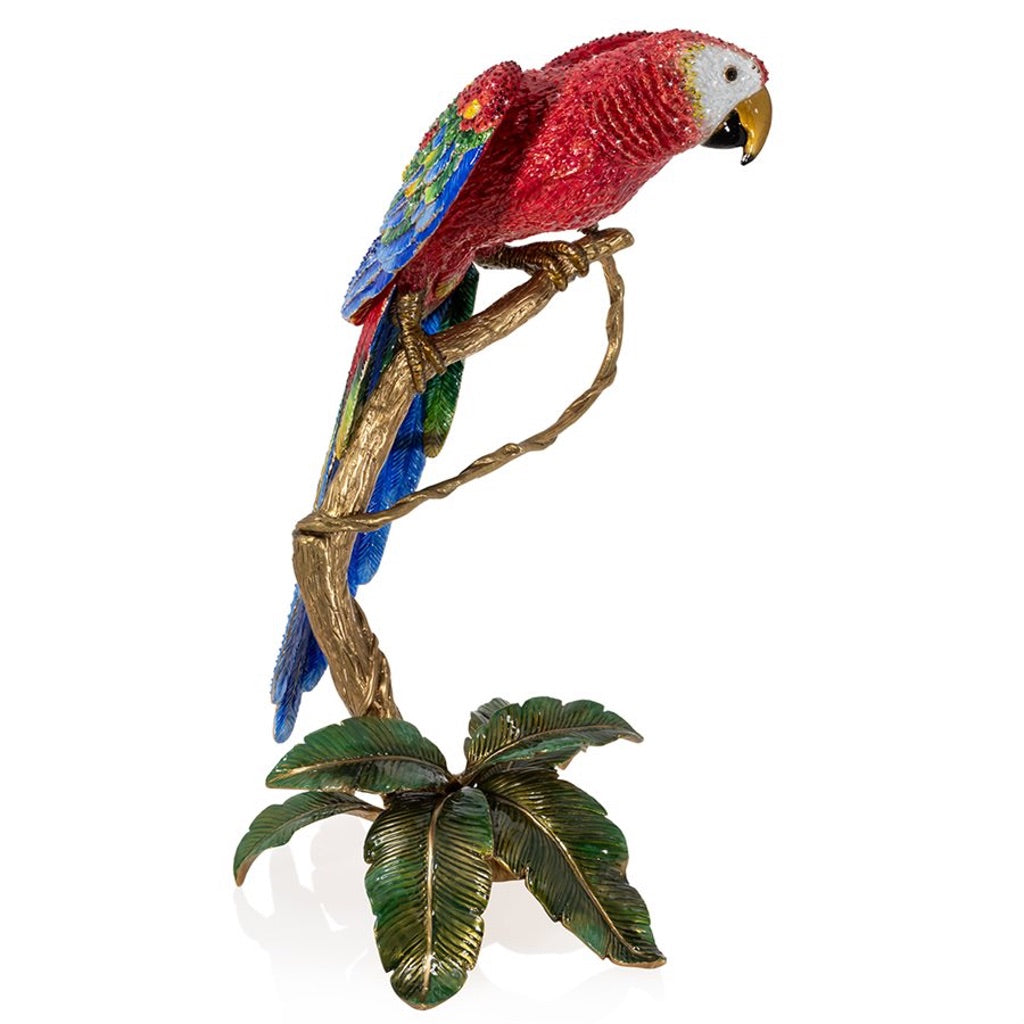 Limited Edition Jay Strongwater Skylar Macaw Decorative Figurine
