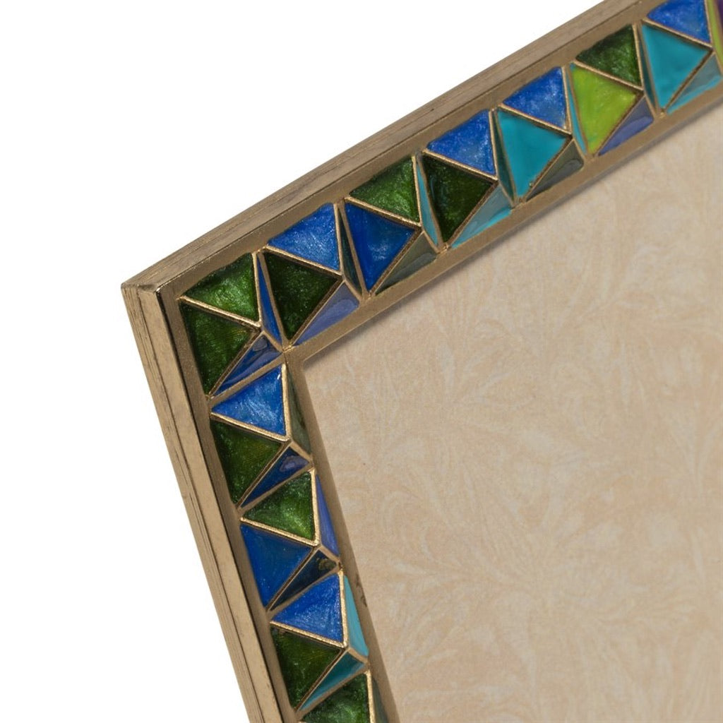 Jay Strongwater 8 x 10 Rainbow Vertex Pyramid Picture Frame