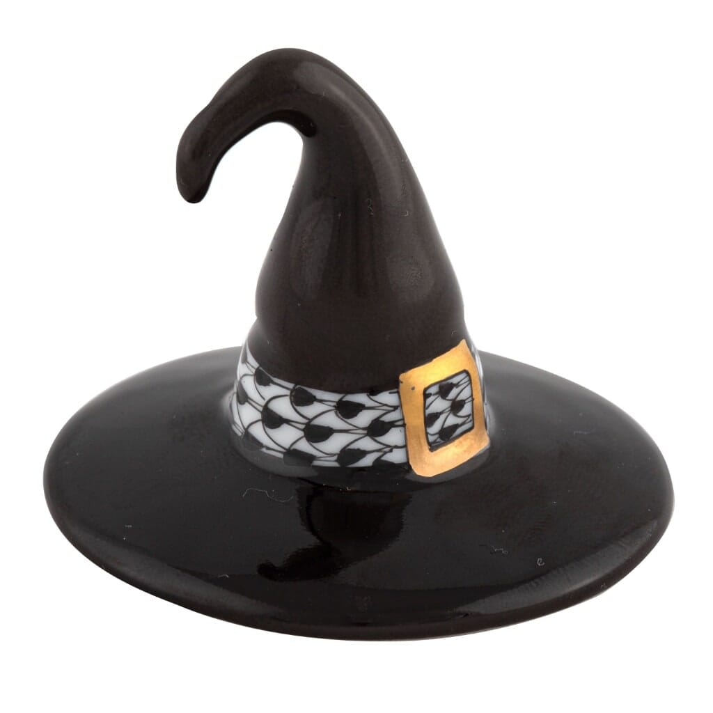 Herend Hand - painted Porcelain Witch Hat Decorative Item