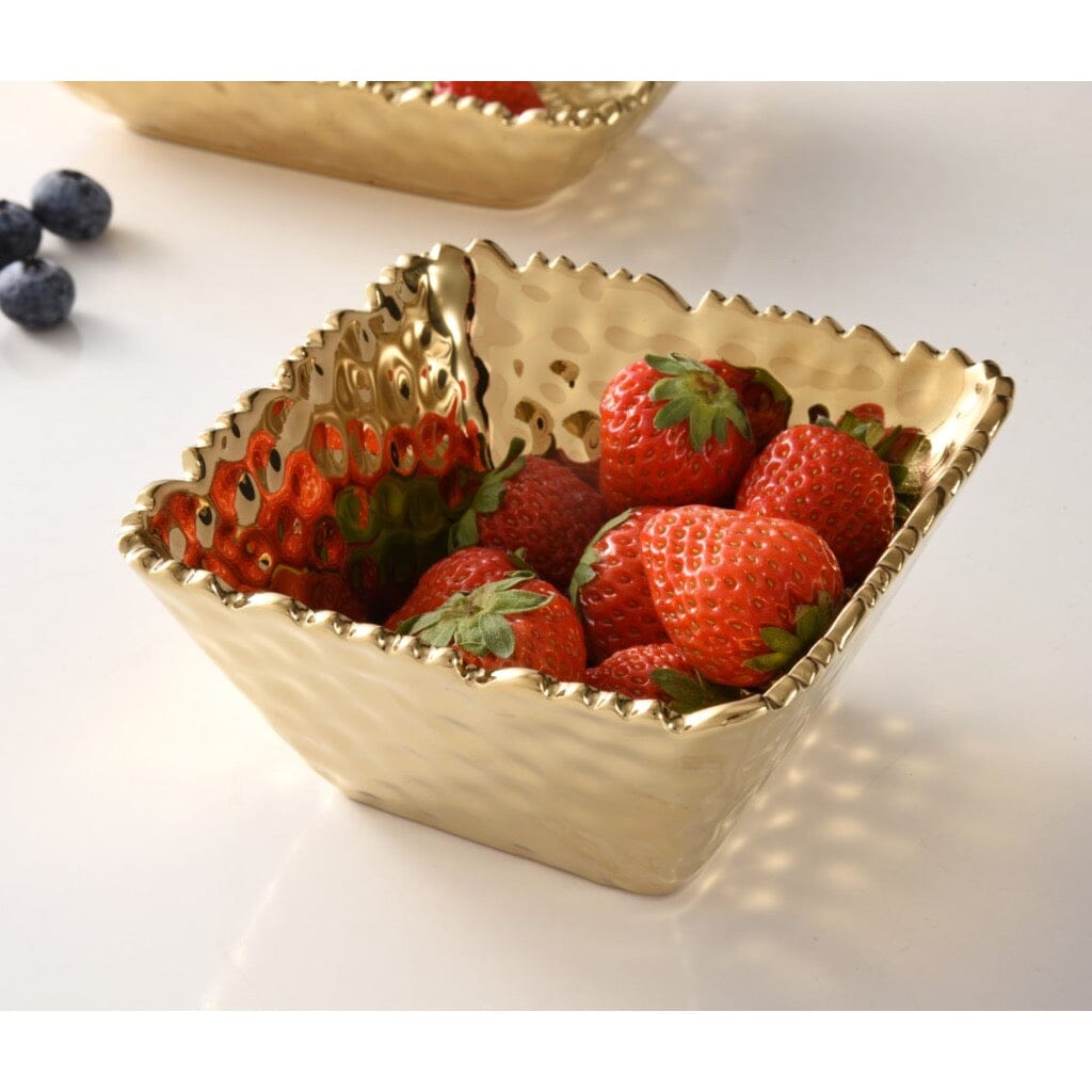 Pampa Bay High - Quality Golden Titanium - Finished Small Square Snack Bowl for Golden Millennium