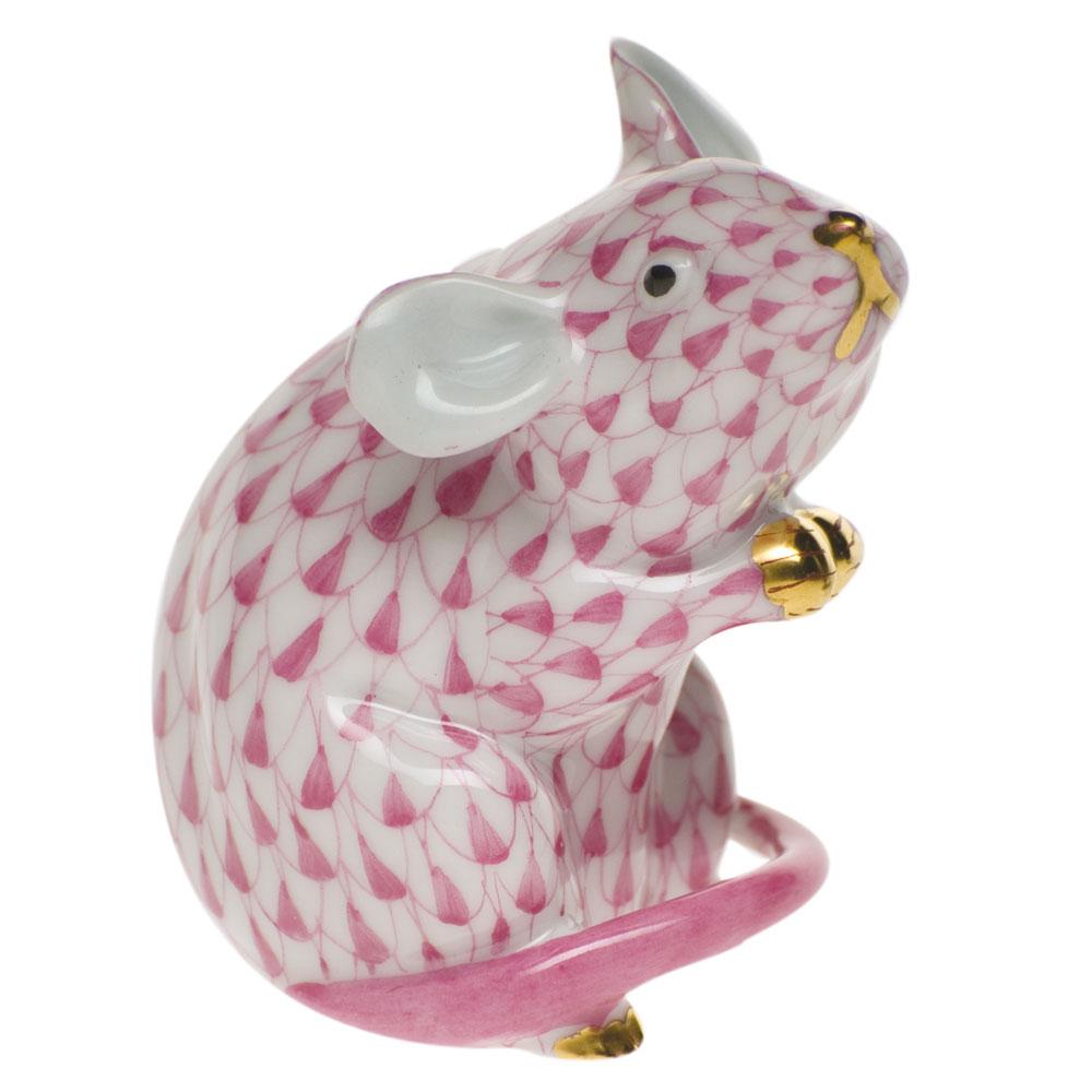 Handmade and Hand - painted Herend Porcelain Mouse Figurine